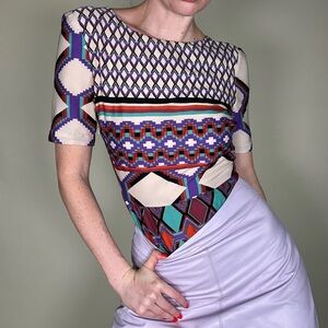 Walter 118 by Walter Baker Multi-Colored Print Top